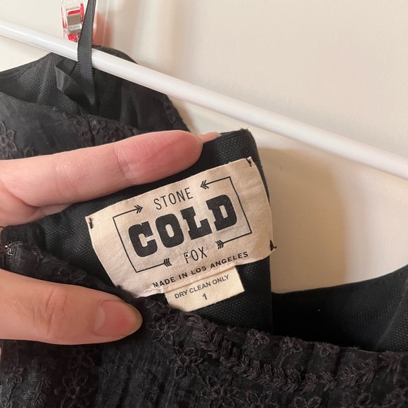 Stone Cold Fox Black Folsom Embroidered strapless romper sz XS brand size 1 - Picture 3 of 6